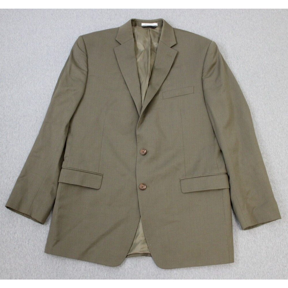 Lauren Ralph Lauren Blazer Mens 42L Beige 100% Wool 2 Button Suit Jacket